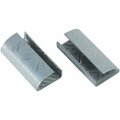 Bsc Preferred 1/2'' Serrated Open/Snap On Polyester Strapping Seals, 1000PK S-2157